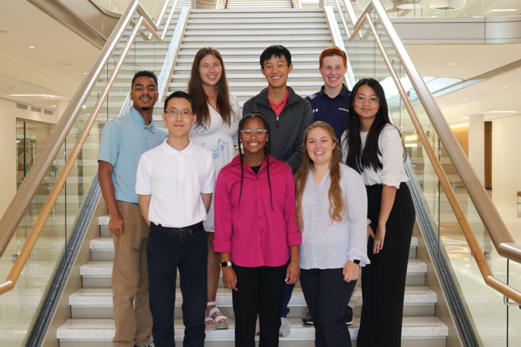 Eight First Tee participants, members of the 2023 Participant Advisory Council